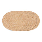 Bombay Dækkeservietter - Dækkeservietter, flettet jute, natur, oval 35x45 cm, sæt af 4