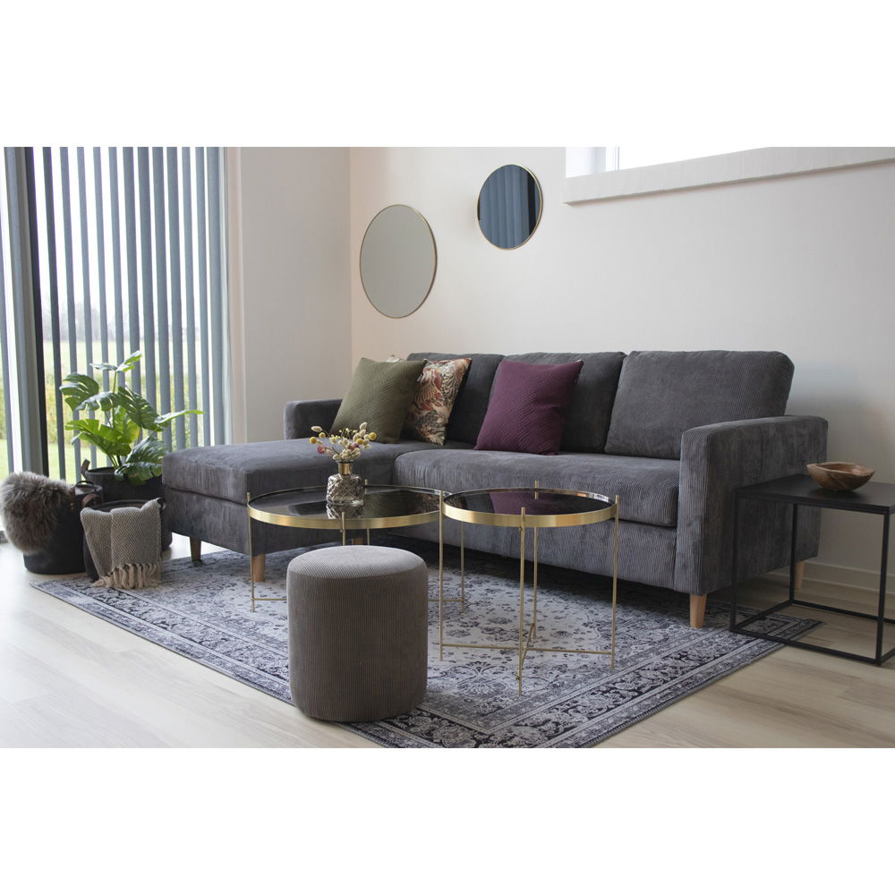 Jersey Spejl - Spejl, stål, messing look, ø60 cm
