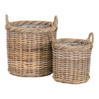 Gili Kurve - Kurve, kubu rattan, natur sæt af 2