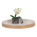Bakke - <p>Bakke, bambus/capiz, beige, 40x40x3,5 cm</p>