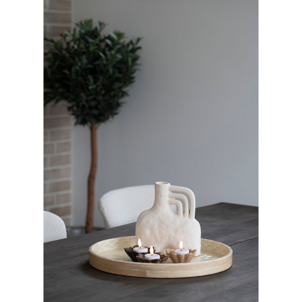 Bakke - <p>Bakke, bambus/capiz, beige, 40x40x3,5 cm</p>