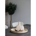 Bakke - <p>Bakke, bambus/capiz, beige, 40x40x3,5 cm</p>
