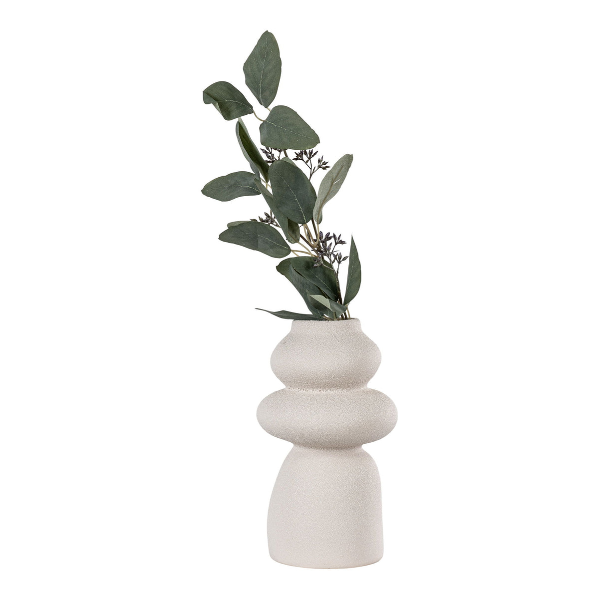 Vase - Vase, keramik, beige, ø14,5x26,5 cm