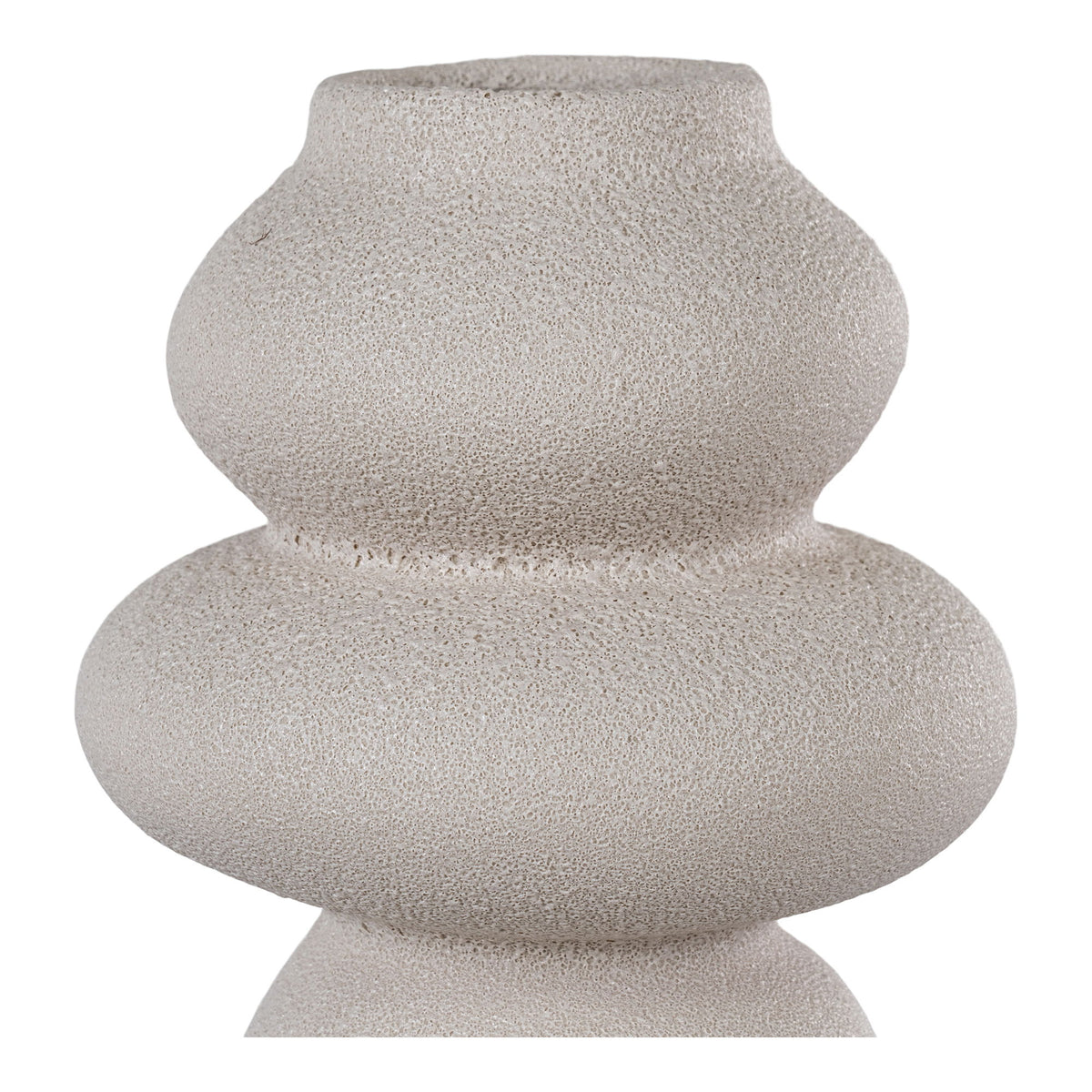 Vase - Vase, keramik, beige, ø14,5x26,5 cm
