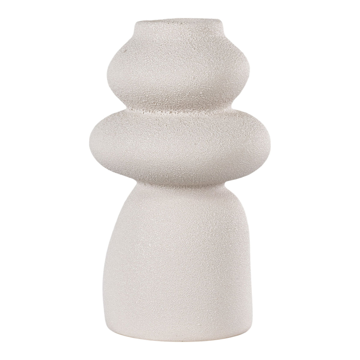 Vase - Vase, keramik, beige, ø14,5x26,5 cm