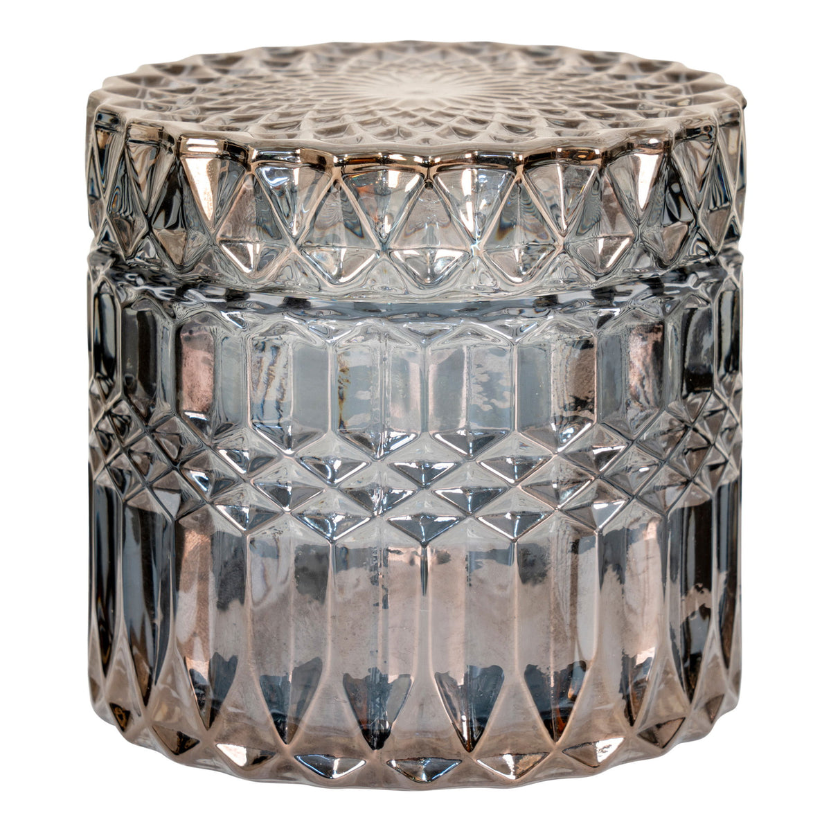 Krukker - Krukker, glas, røgfarvet, runde, ø9x8,5 cm, sæt af 2