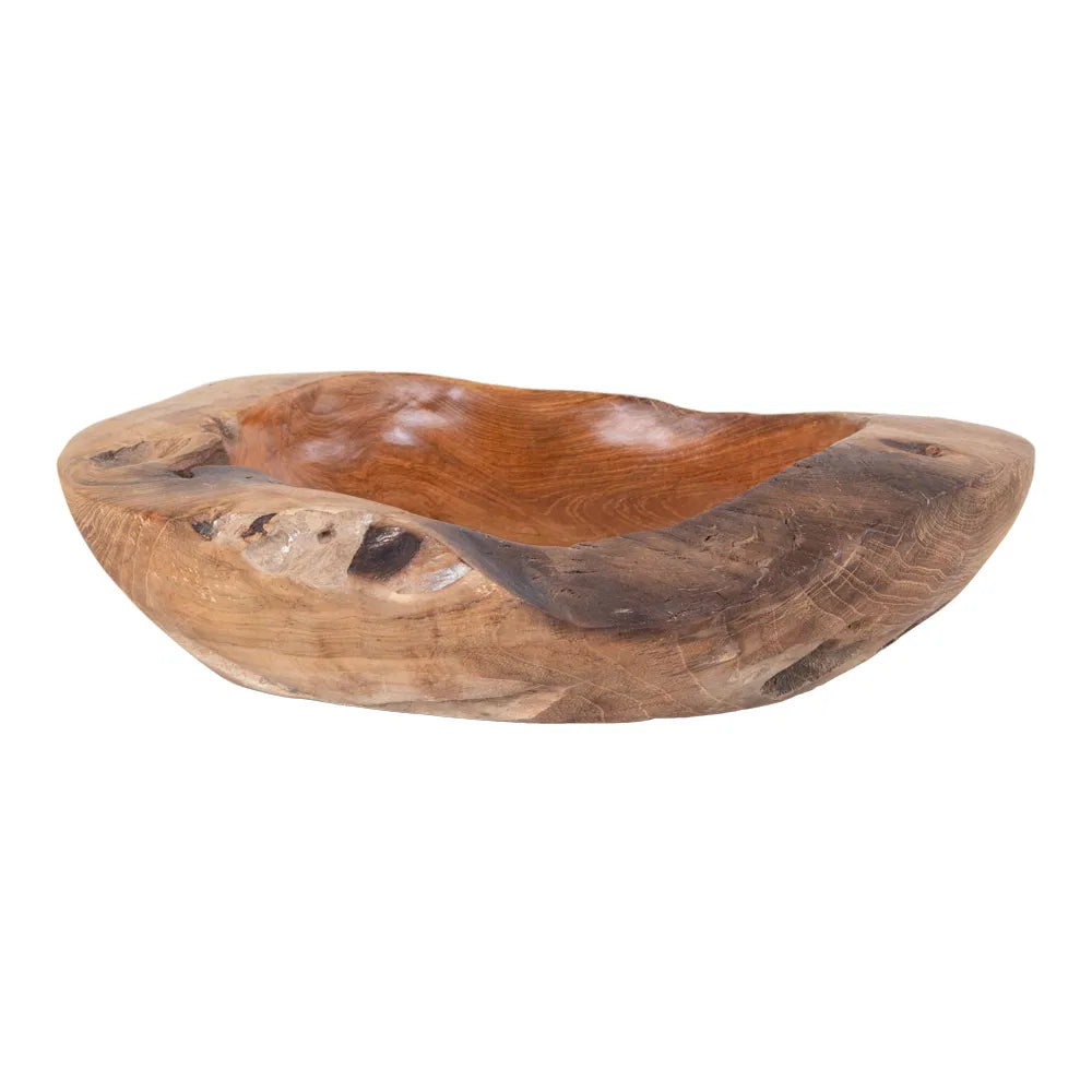 Rio Skål - Skål i teaktræ, natur, Ø30x10 cm