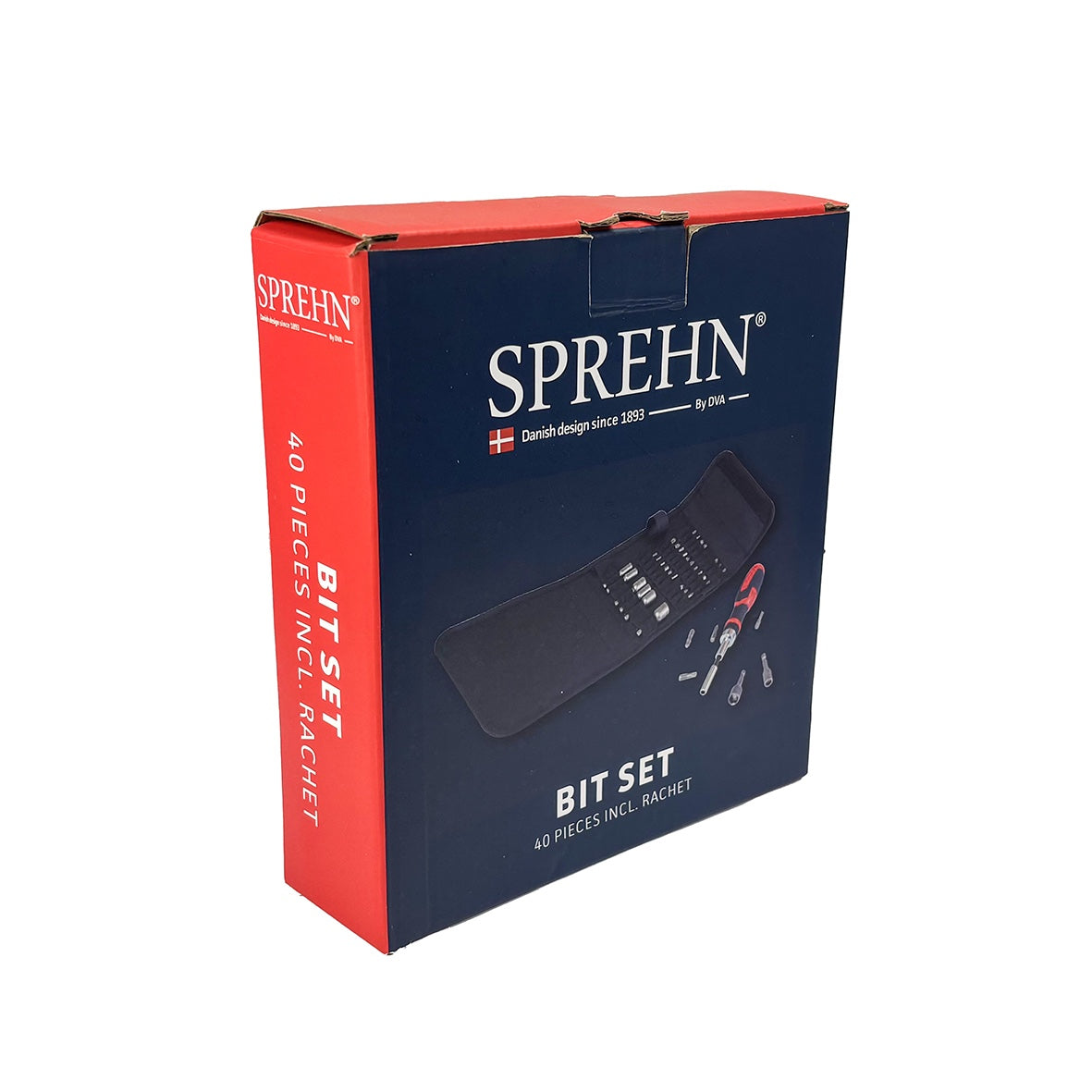 Sprehn Bitssæt - 40 dele inkl. skraldehåndtag
