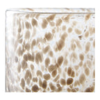 Lysestage - Lysestage, glas, brun ø12x12 cm