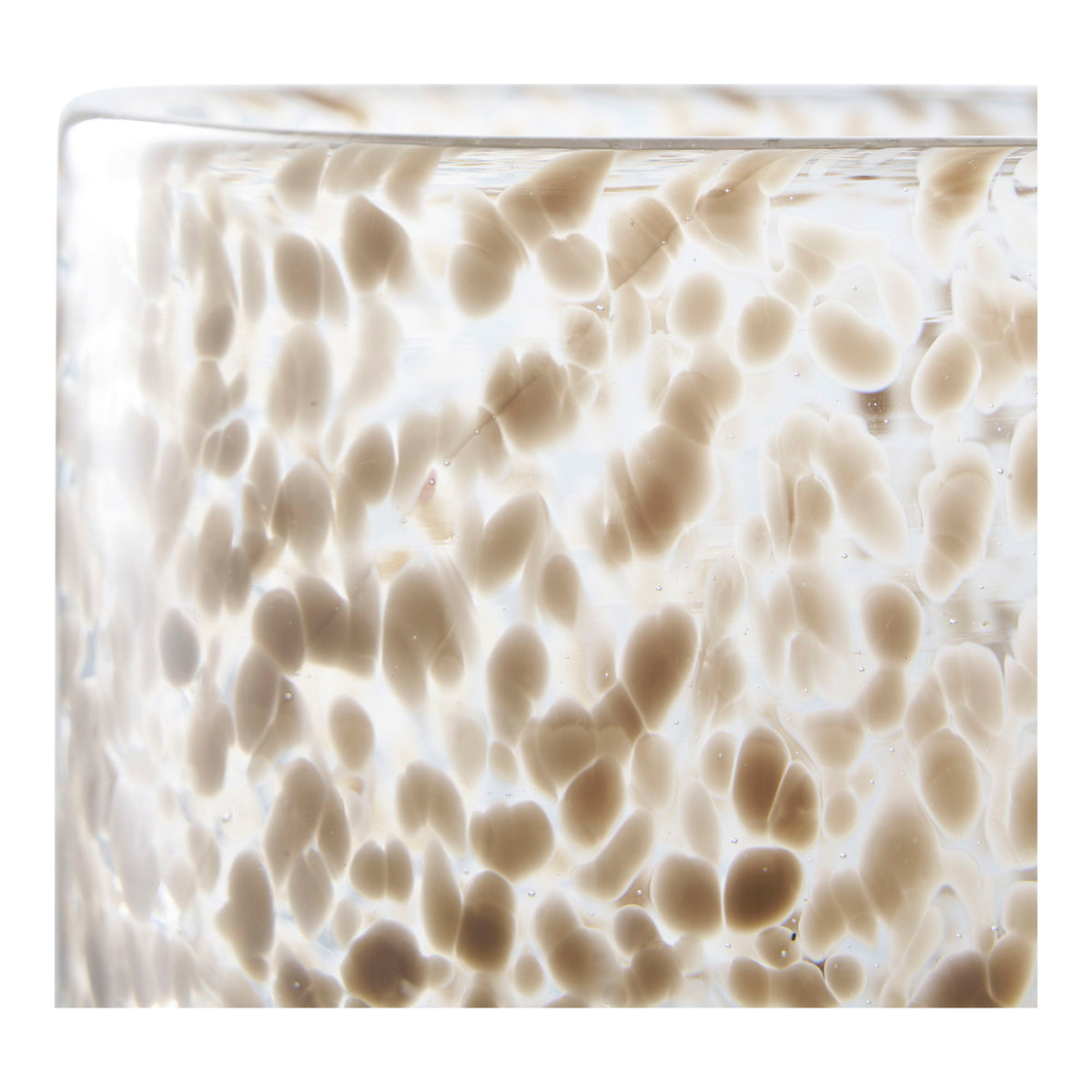 Lysestage - Lysestage, glas, brun ø12x12 cm