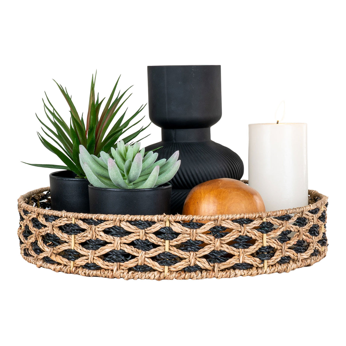Nerja Bakke - Bakke, søgræs, sort/natur, ø38 cm