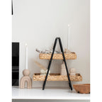 Alfaro Bakke - Bakke i vandhyacint/metal, natur/sort, 42x23x43,5 cm