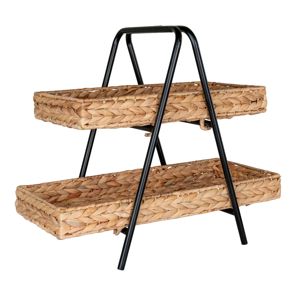 Alfaro Bakke - Bakke i vandhyacint/metal, natur/sort, 42x23x43,5 cm