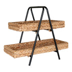 Alfaro Bakke - Bakke i vandhyacint/metal, natur/sort, 42x23x43,5 cm