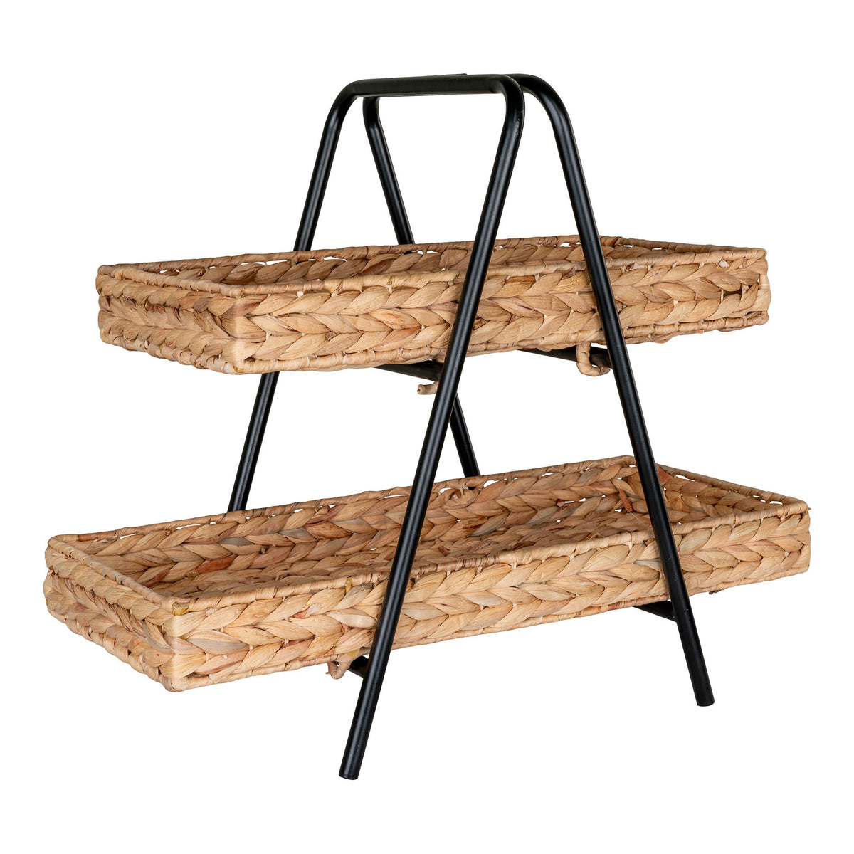 Alfaro Bakke - Bakke i vandhyacint/metal, natur/sort, 42x23x43,5 cm