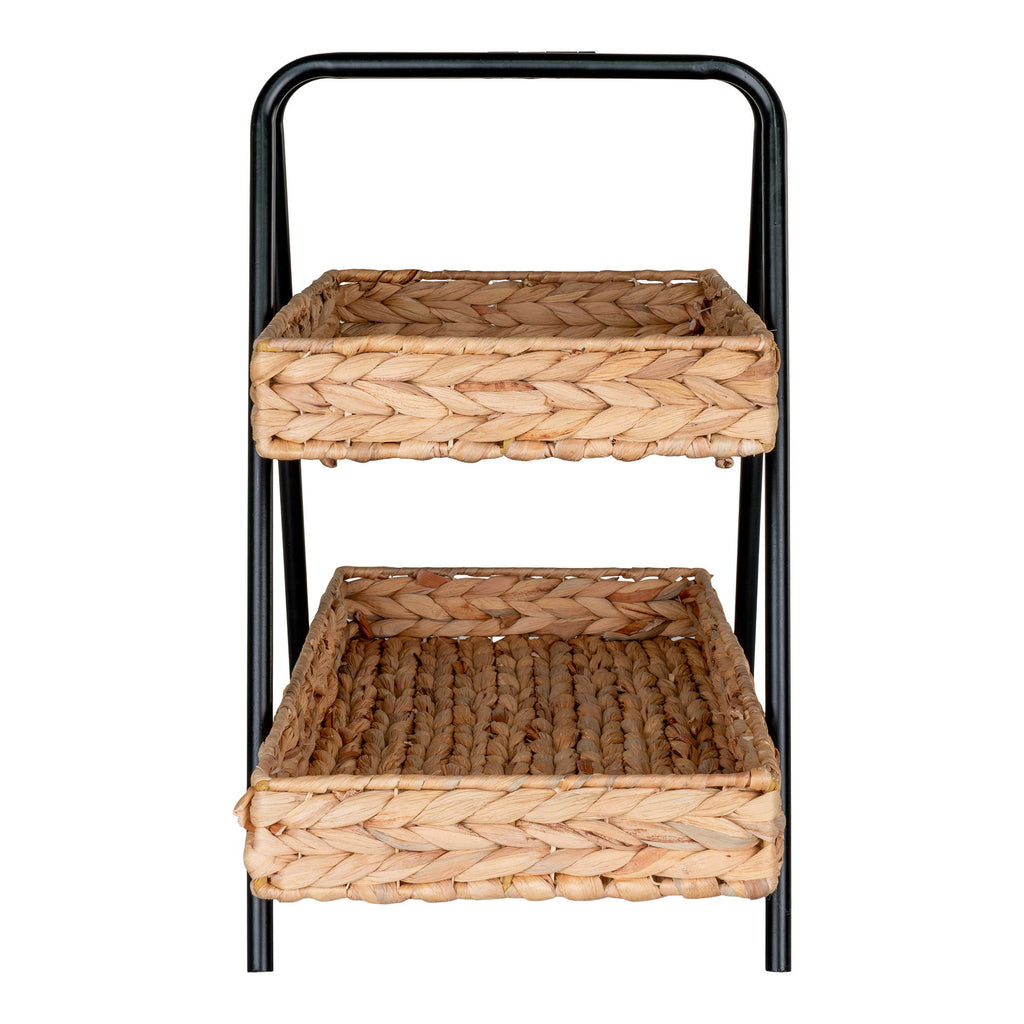 Alfaro Bakke - Bakke i vandhyacint/metal, natur/sort, 42x23x43,5 cm
