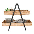 Alfaro Bakke - Bakke i vandhyacint/metal, natur/sort, 42x23x43,5 cm