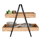 Alfaro Bakke - Bakke i vandhyacint/metal, natur/sort, 42x23x43,5 cm