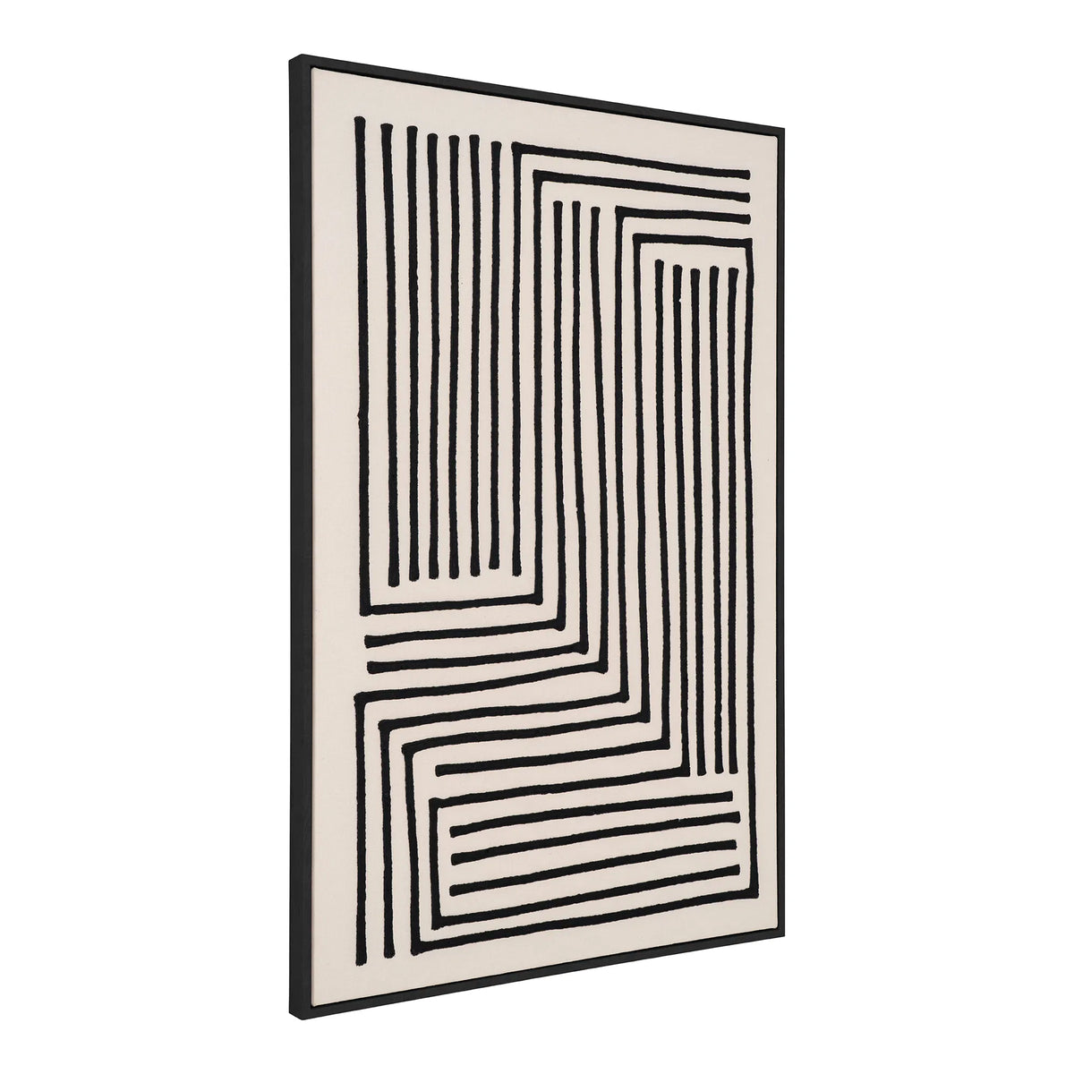 Lipari Lærredsprint - Lærredsprint, canvas, sort/beige, No.3 60x90 cm