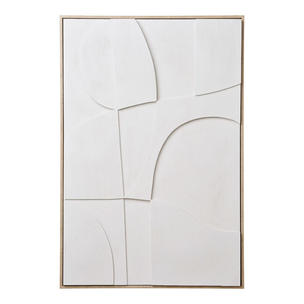 Madeline Relief Vægdekoration - Relief vægdekoration, canvas, hvid, No.1 60x90 cm
