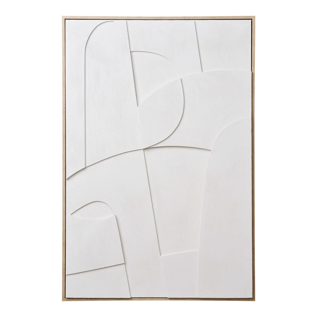Madeline Relief Vægdekoration - Relief vægdekoration, canvas, hvid, No.2 60x90 cm