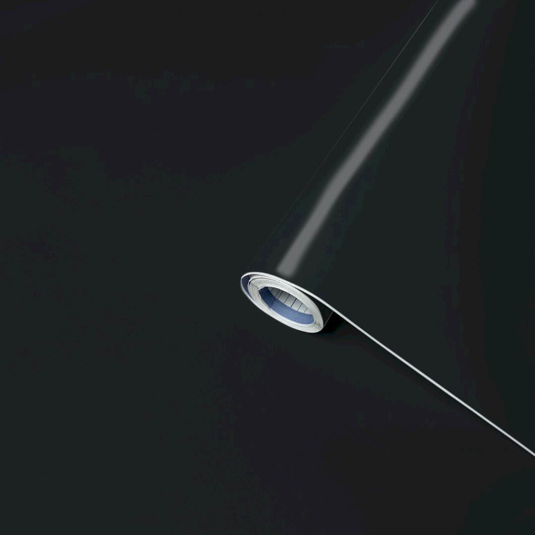 Lenco selvklæbende folie - Black - 45x200 cm.