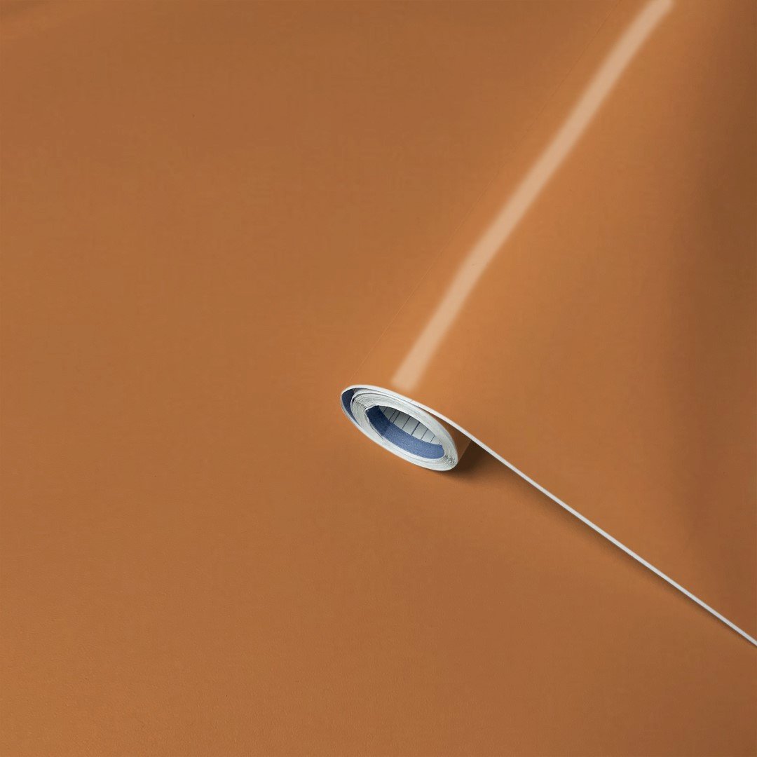 Lenco selvklæbende folie - Orange - 45x200 cm.