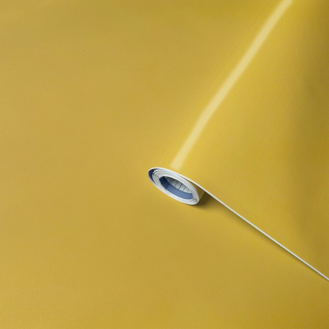 Lenco selvklæbende folie - Curry - 45x200 cm.