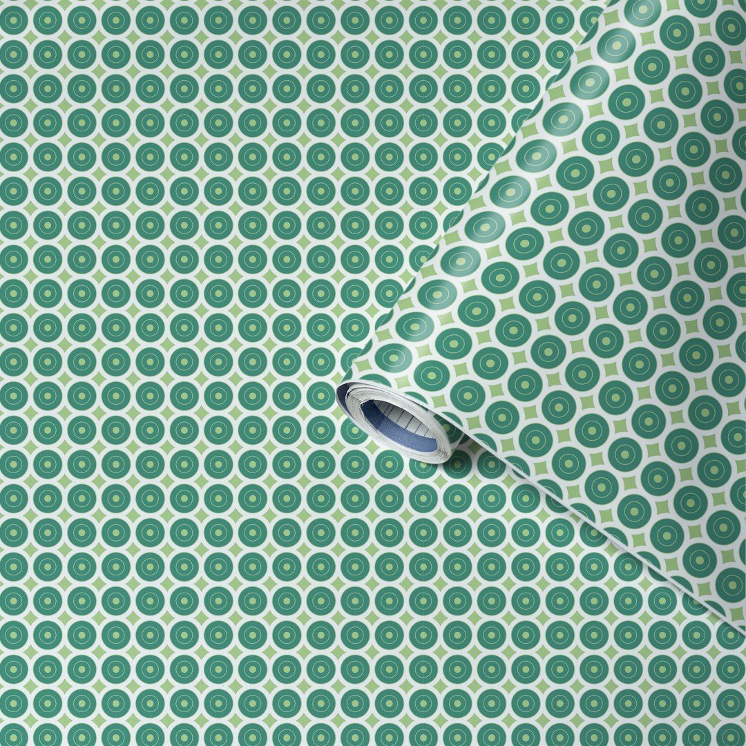 Lenco selvklæbende folie - Awale Green - 45x200 cm.