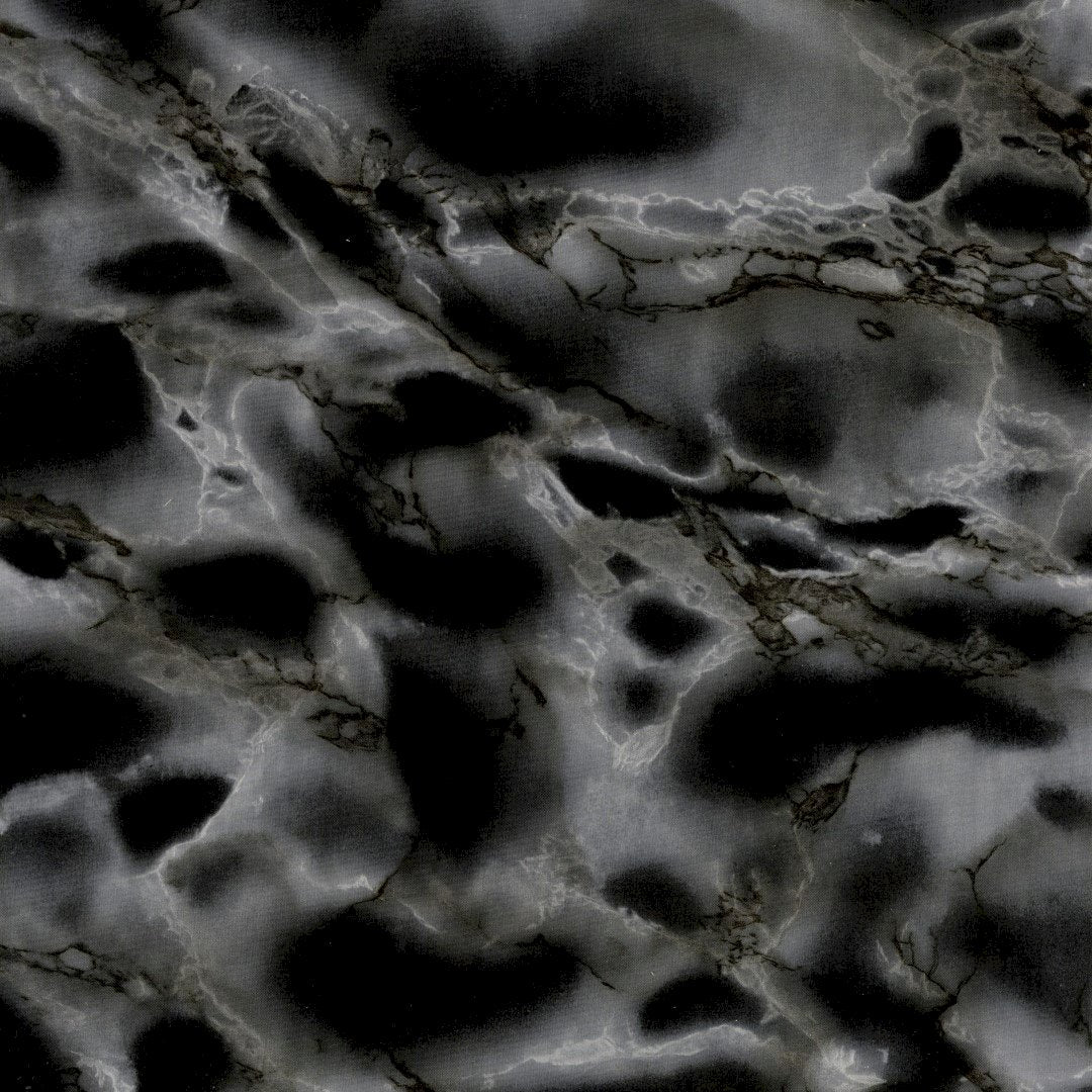 Lenco selvklæbende folie - Marble Black - 90x210 cm.