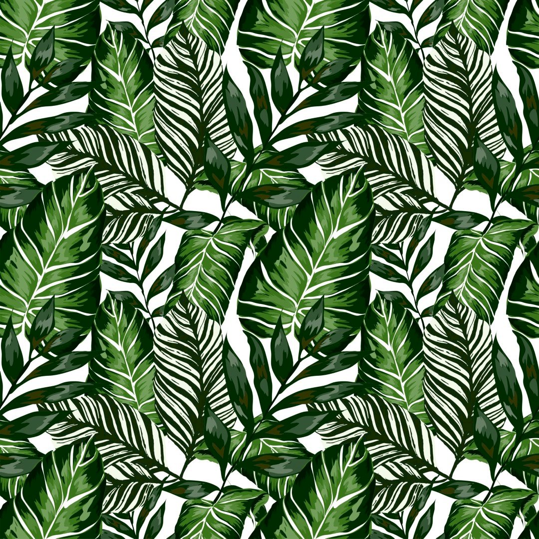 Lenco selvklæbende folie - House Plants - 45x200 cm.