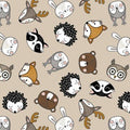 Lenco selvklæbende folie - Forest Animals - 45x200 cm.