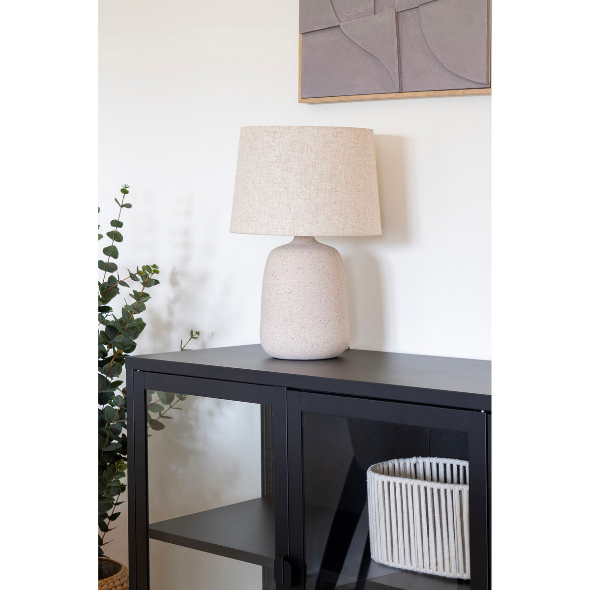 Croft Bordlampe - Bordlampe, keramik, stone beige 150cm ledning