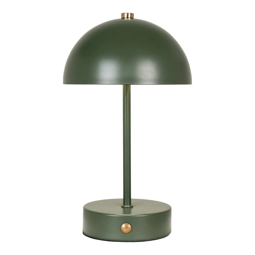 Holt LED Bordlampe - Bordlampe, grøn/messing, genopladelig