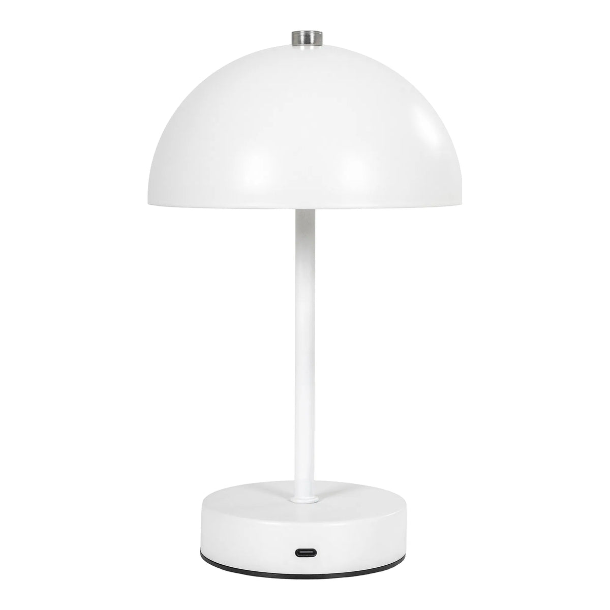 Holt LED Bordlampe - Bordlampe, hvid/stål, genopladelig