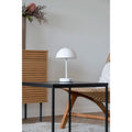 Holt LED Bordlampe - Bordlampe, hvid/stål, genopladelig