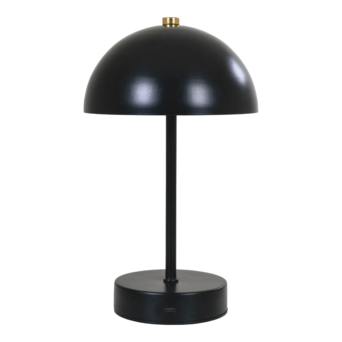 Holt LED Bordlampe - Bordlampe, sort/messing, genopladelig