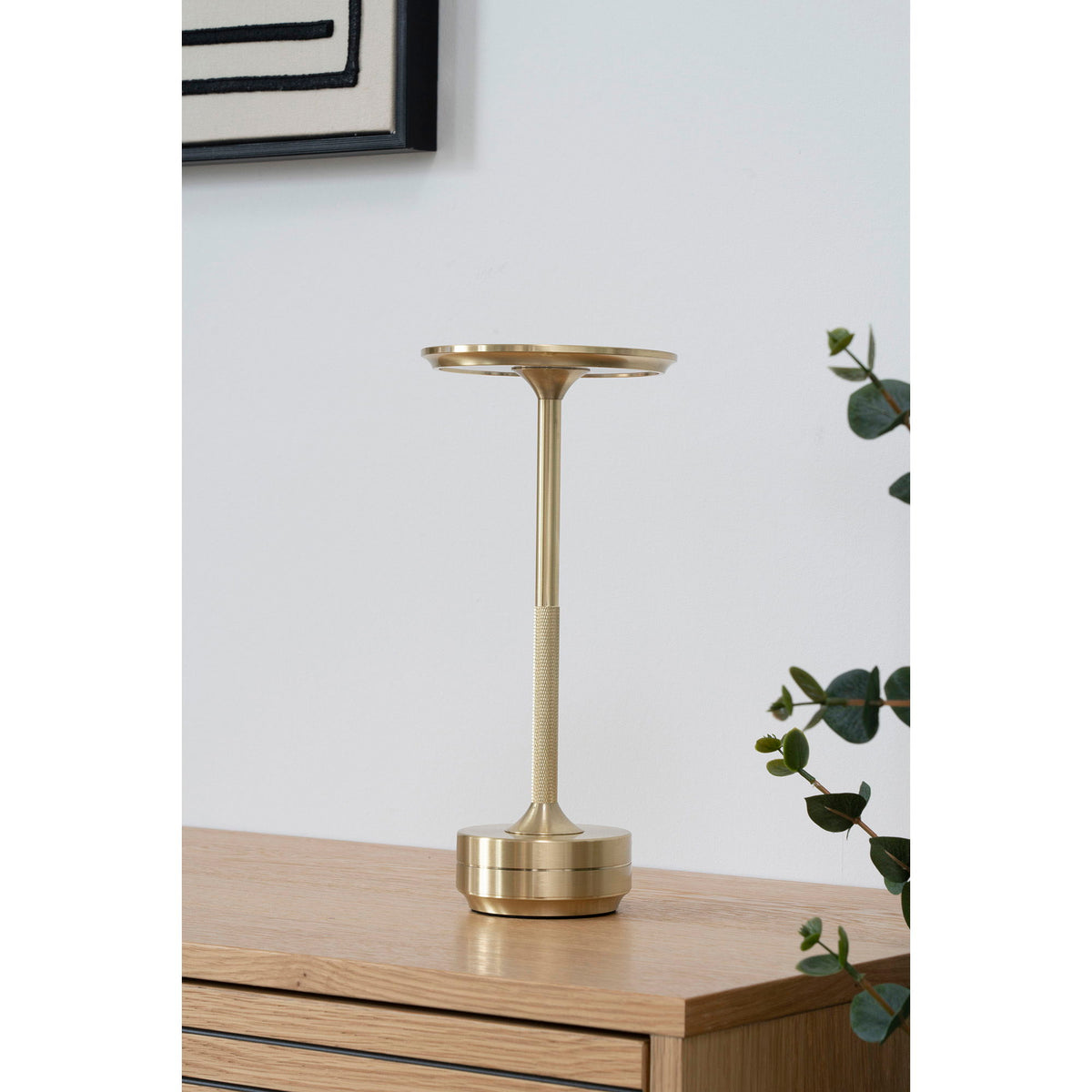 Lyneham LED Bordlampe - Bordlampe, messing, genopladelig