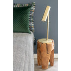 Paris Bordlampe - Lampe, messing, stofledning på 200 cm