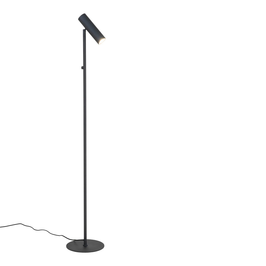 Paris Gulvlampe - Lampe, sort, stofledning på 210 cm