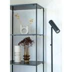Paris Gulvlampe - Lampe, sort, stofledning på 210 cm