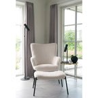 Paris Gulvlampe - Lampe, sort, stofledning på 210 cm