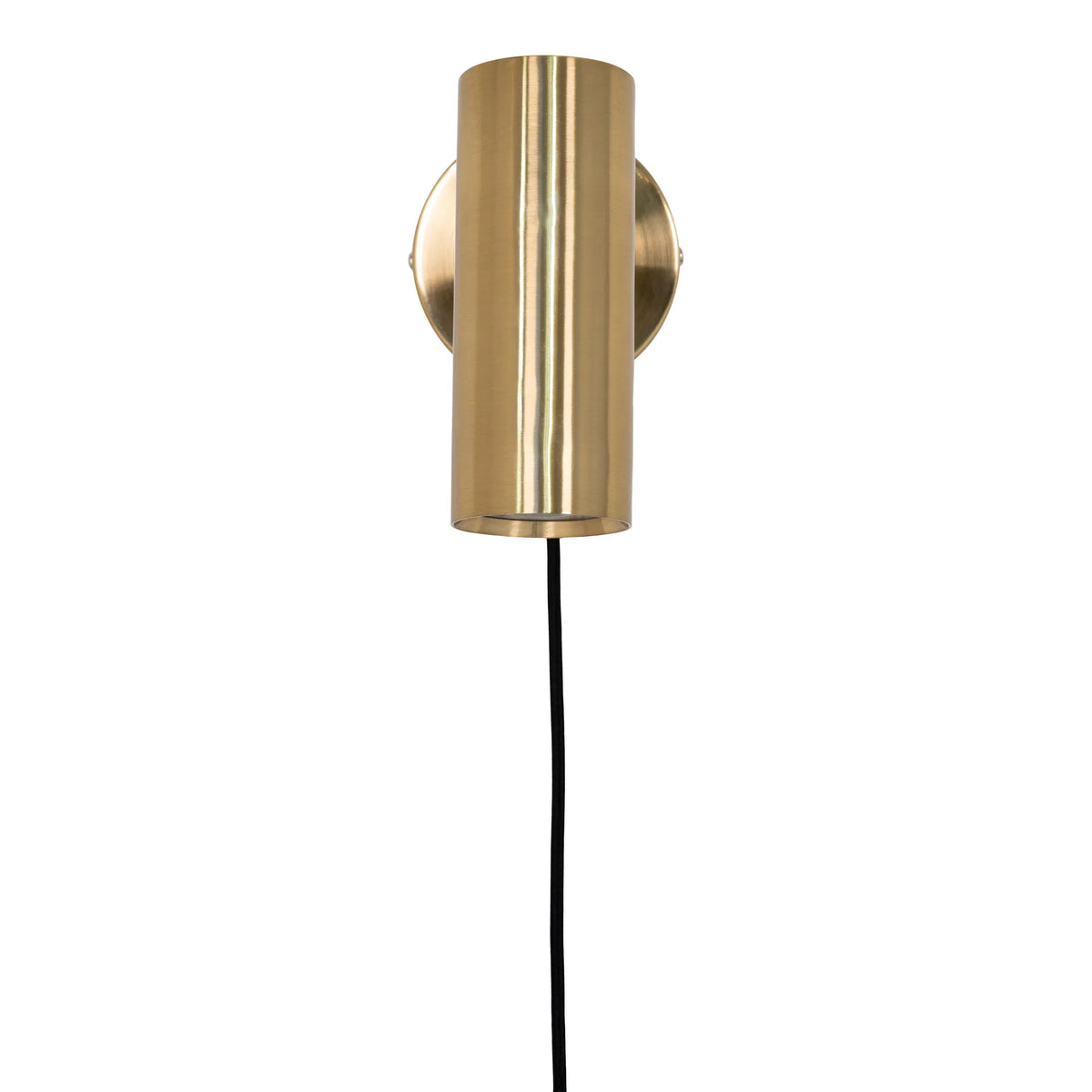 Paris Væglampe - Lampe, messing, stofledning på 190 cm