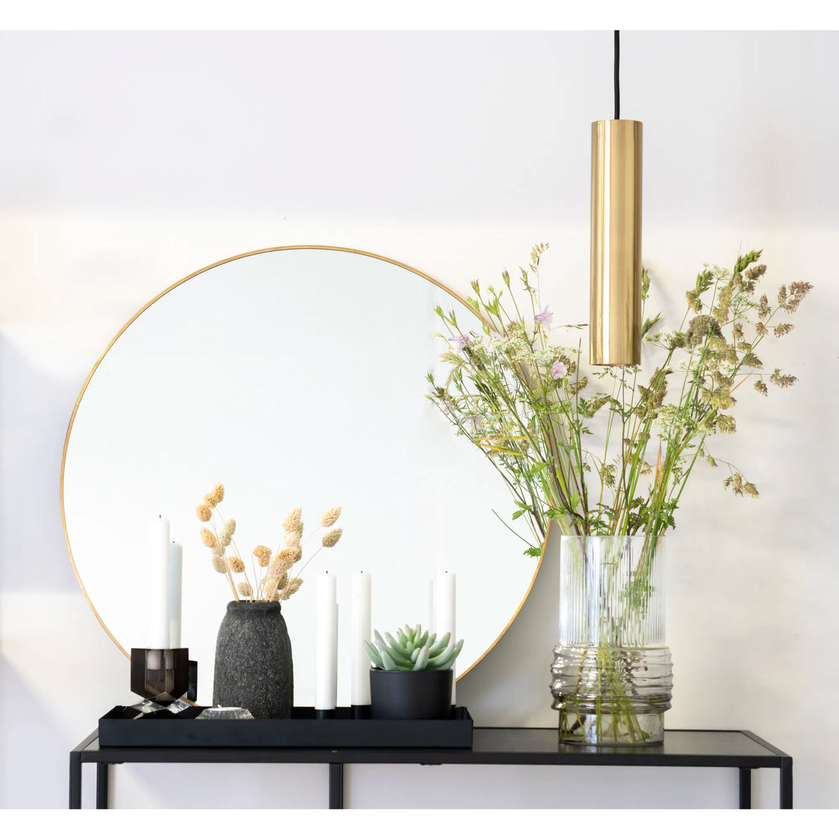 Paris Pendel - Lampe, messing, stofledning på 120 cm