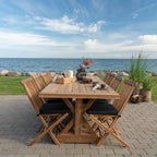 Volos Spisebord - Spisebord, teak, natur, 100x240x75 cm