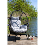 Rosario Loungestol - Loungestol, polyrattan, sort, inkl. hynder
