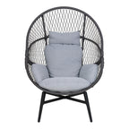 Rosario Loungestol - Loungestol, polyrattan, sort, inkl. hynder