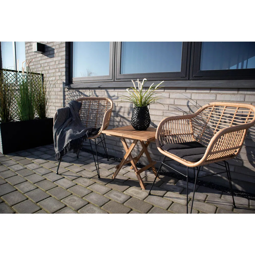Bilbao Sidebord - Sidebord i teaktræ, natur, 50x50x50 cm