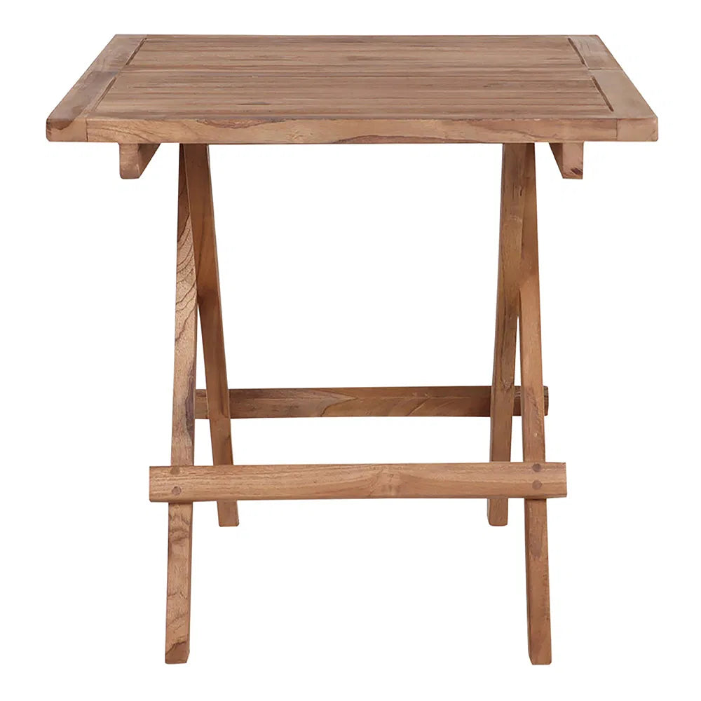 Bilbao Sidebord - Sidebord i teaktræ, natur, 50x50x50 cm