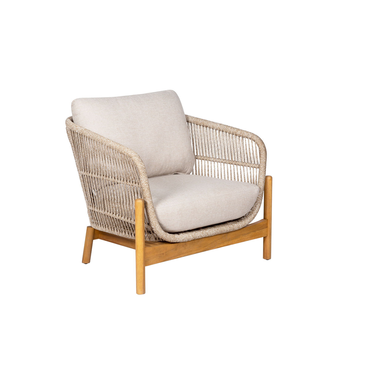 Terracina Loungesæt - Loungesæt, acacia, beige, inkl. hynder